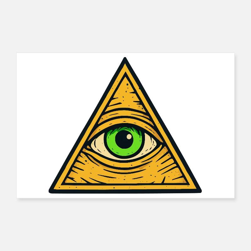 Triangle de l’œil qui voit tout Poster 30 x 20 cm