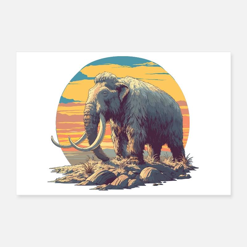 Mammoths Mammoth Poster 12" x 8" (30x20 cm)