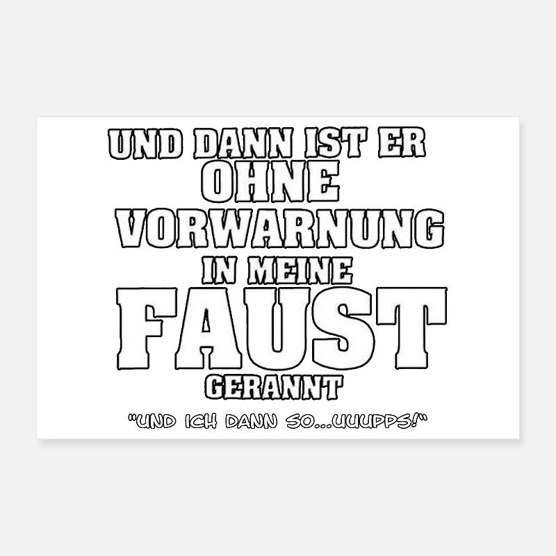 Vorwarnung Faust Motiv Poster 30x20 cm