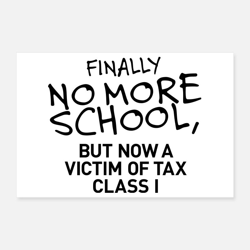 Enfin plus d’école Poster 30 x 20 cm