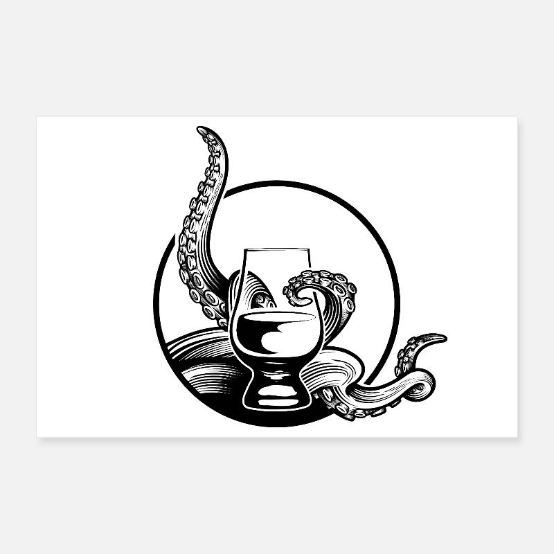 Tentacules loin de mon dram ! Poster 30 x 20 cm