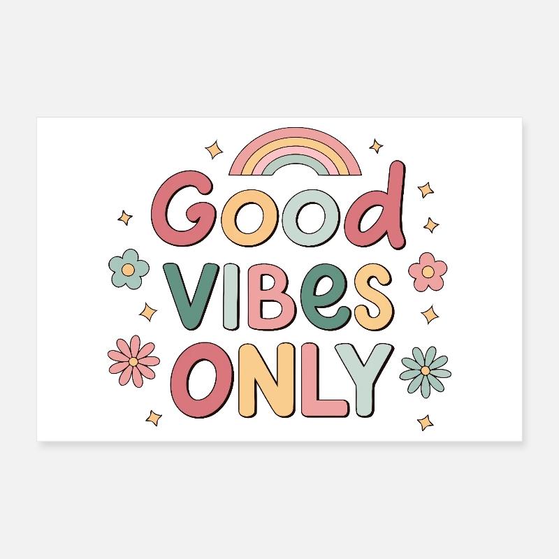 Bonnes ondes pastel arc ciel Poster 30 x 20 cm