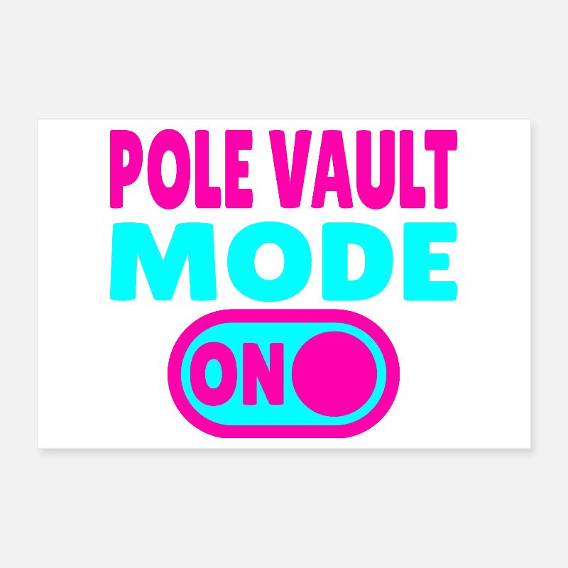 Mode saut à la perche ACTIVÉ – Stabhochsprung Poster 30 x 20 cm