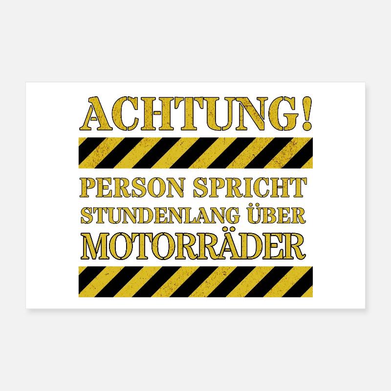 Person talking about motorcycles for hours Poster 12" x 8" (30x20 cm)