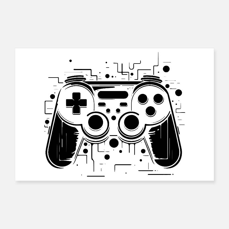 Manettes de jeu Poster 30 x 20 cm
