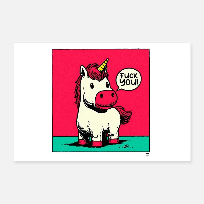 Punk Unicorn Provocation Poster 12" x 8" (30x20 cm)