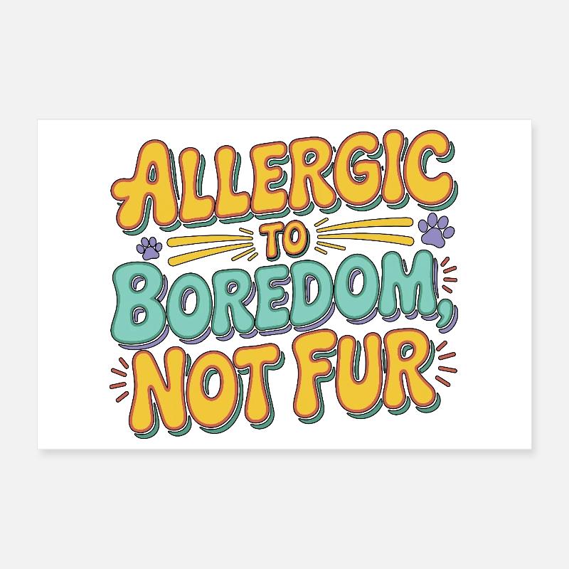 Technicien vétérinaire allergique à l’ennui, pas pour un technicien de soins pour animaux Poster 30 x 20 cm