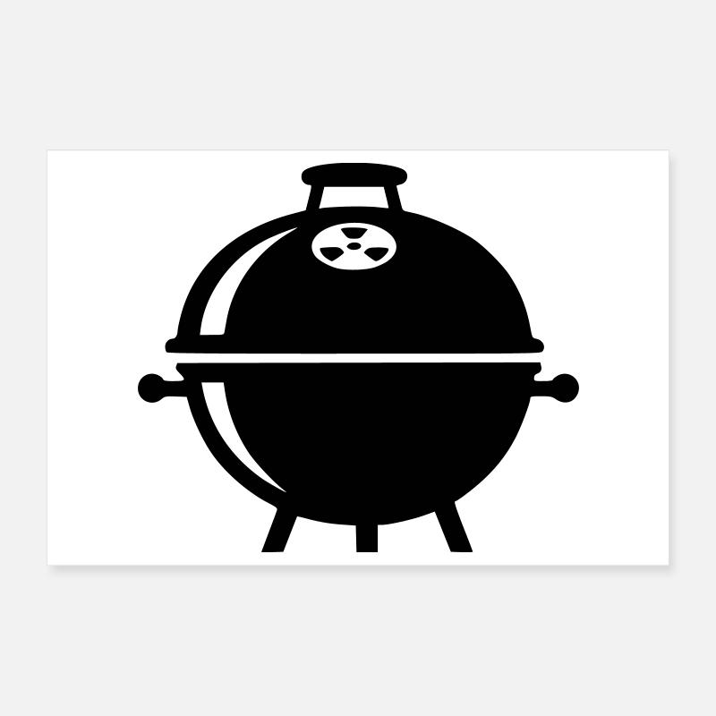 Kettle Grill Charcoal Grill Master BBQ Crew Poster 12" x 8" (30x20 cm)