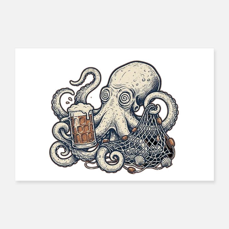Fisherman's Pub Poster 12" x 8" (30x20 cm)
