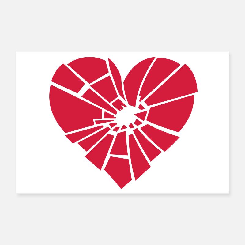 zerbrochenes Herz Poster 30x20 cm