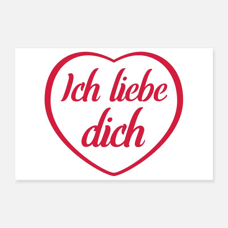 Je t'aime Poster 30 x 20 cm