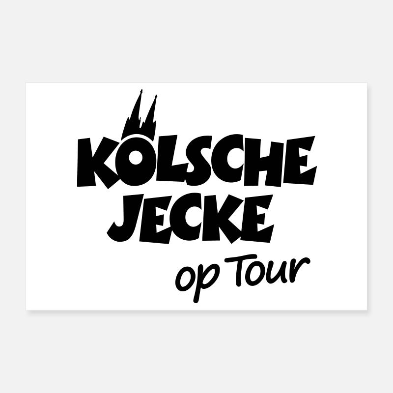 Kölsche Jecke op Tour Köln mit Kölner Dom Poster 30x20 cm