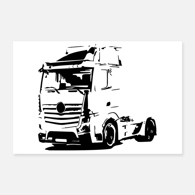 Deutscher LKW Poster 30x20 cm