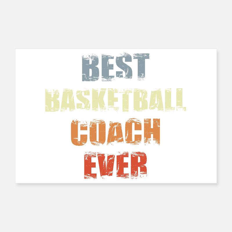 Basketball Coach Motivation Poster 12" x 8" (30x20 cm)