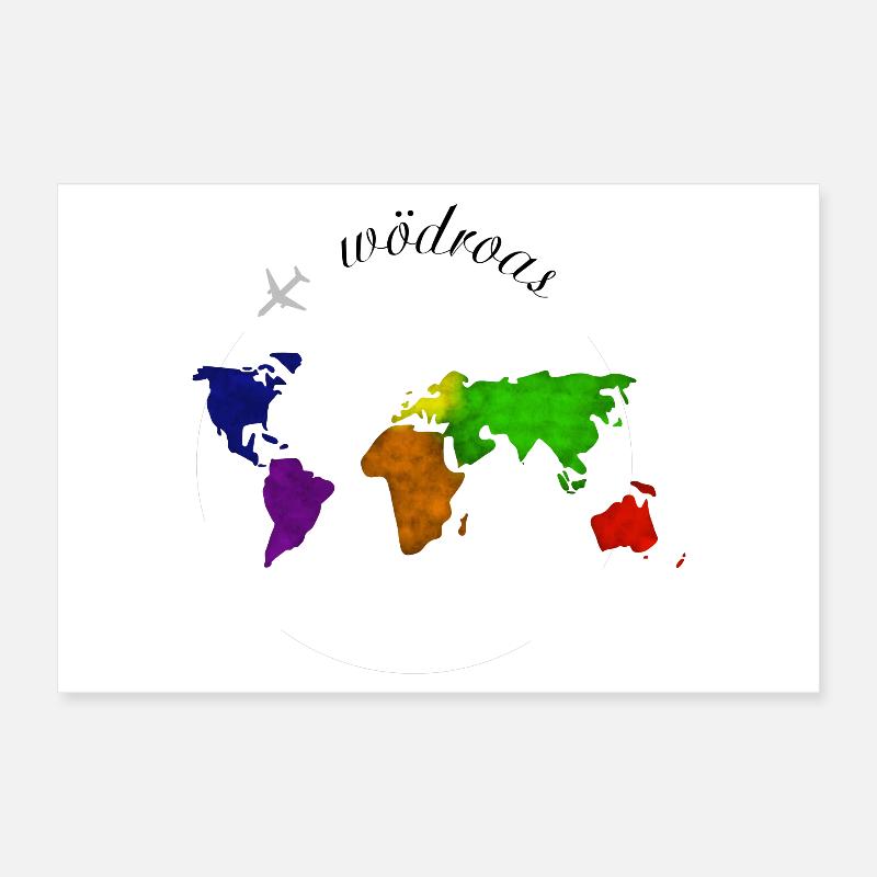 Wödroas - Weltreise, dialecte autrichien Poster 30 x 20 cm