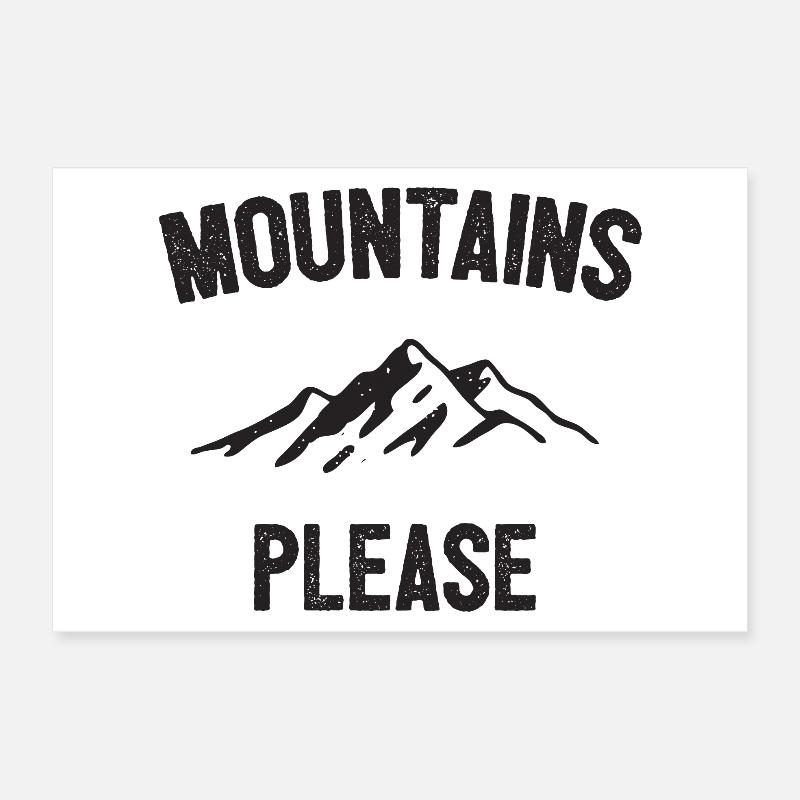 Berge bitte Poster 30x20 cm