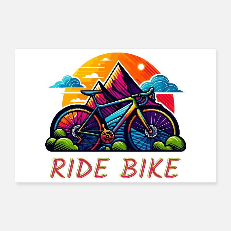Graphismes pour vélos de cyclisme, de route et de gravier Poster 30 x 20 cm