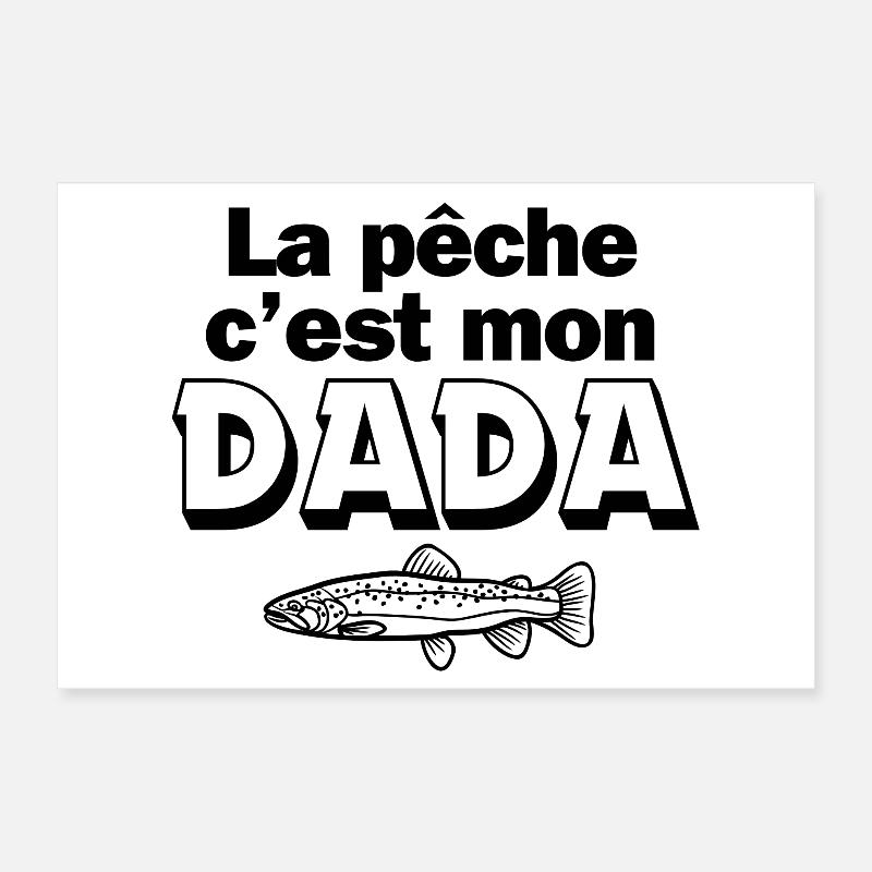 pêche, pêcheur, canne à pêche Poster 30 x 20 cm