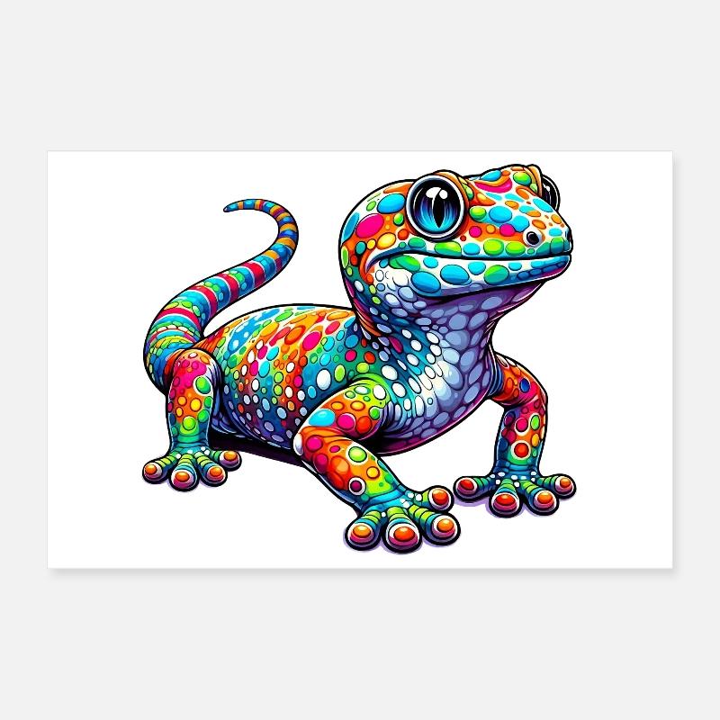 Gecko Poster 12" x 8" (30x20 cm)