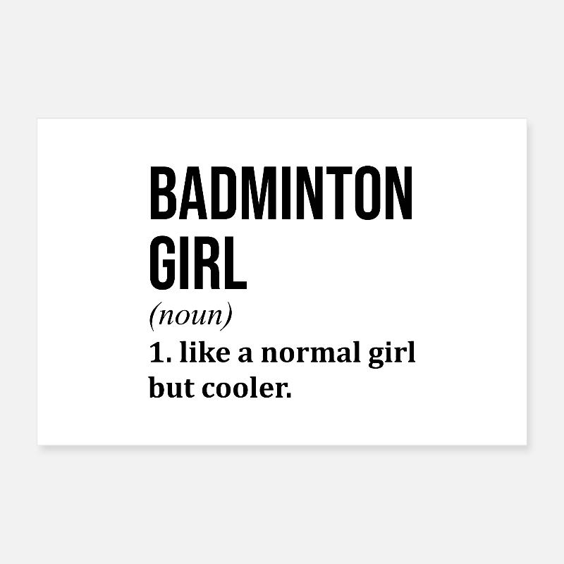 Badminton Poster 30x20 cm