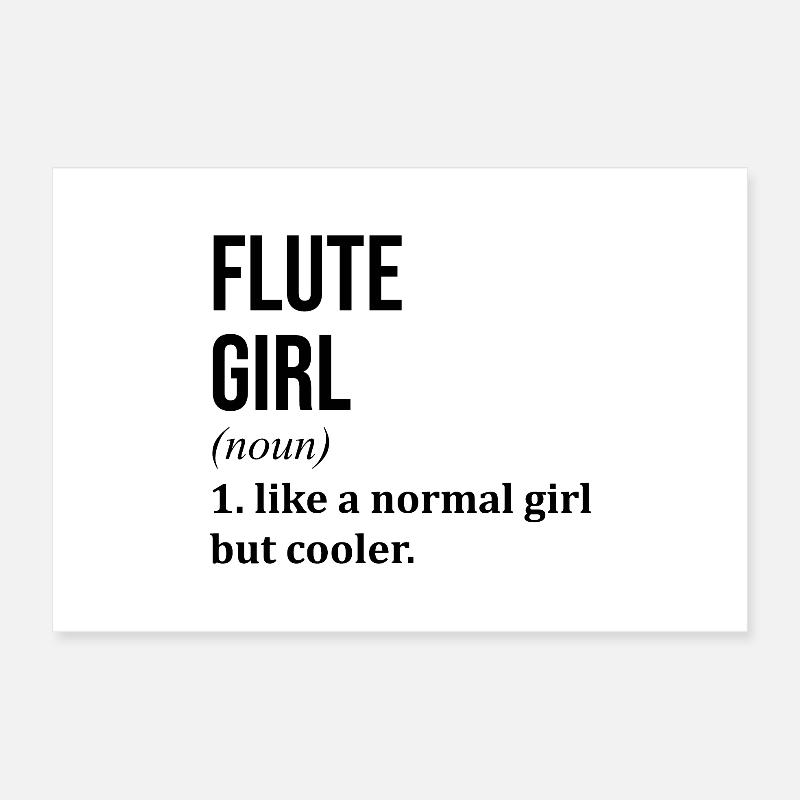 Flute Poster 12" x 8" (30x20 cm)