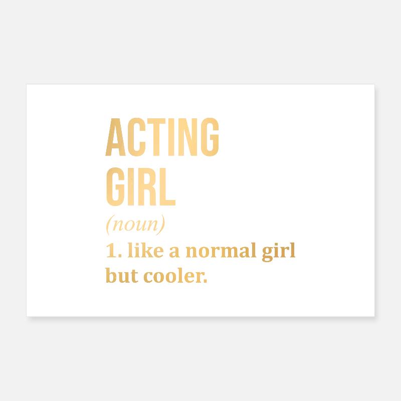 Acting Poster 12" x 8" (30x20 cm)