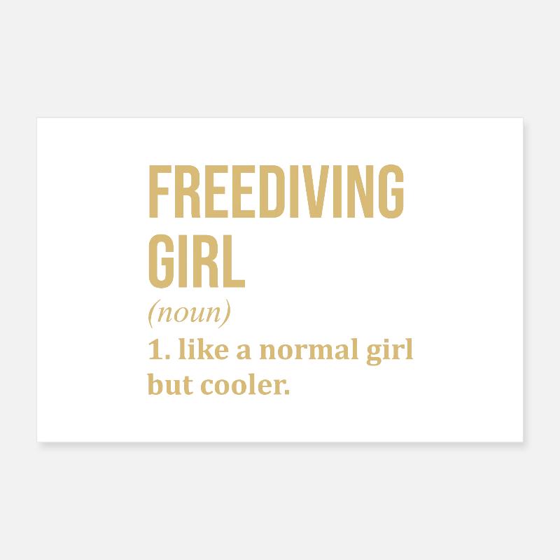 Plongée en apnée Poster 30 x 20 cm