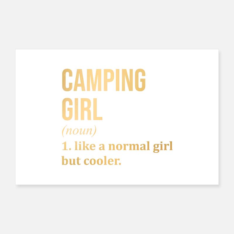Camping Poster 30 x 20 cm