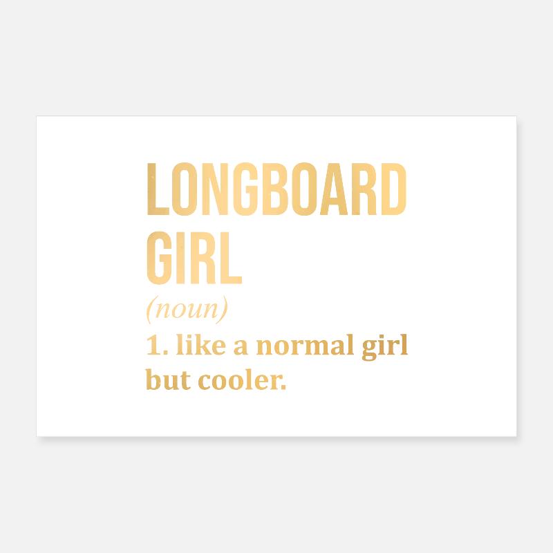 Longboard Poster 30x20 cm