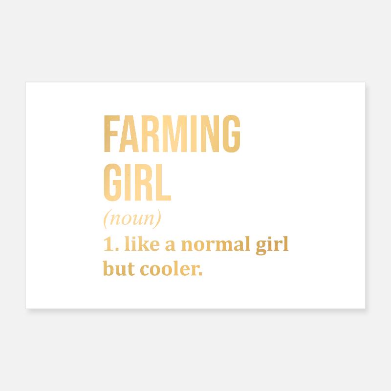 Farming Poster 12" x 8" (30x20 cm)