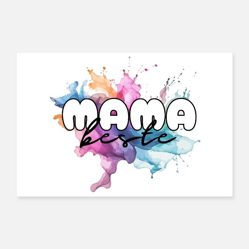 Beste Mama, Muttertag, Mutter, Mami, Supermama Poster 30x20 cm