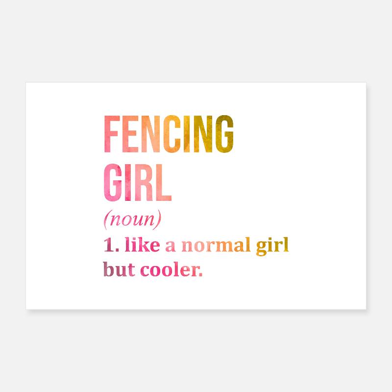 Fechten Poster 30x20 cm