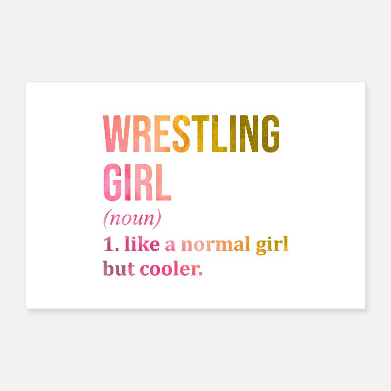 Wrestle Poster 12" x 8" (30x20 cm)