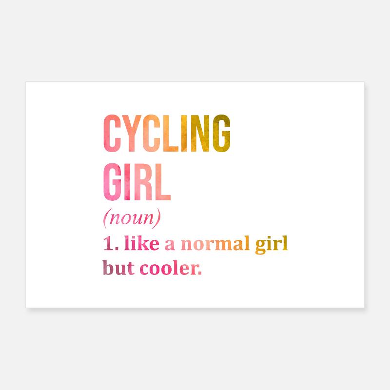 Cycling Poster 12" x 8" (30x20 cm)