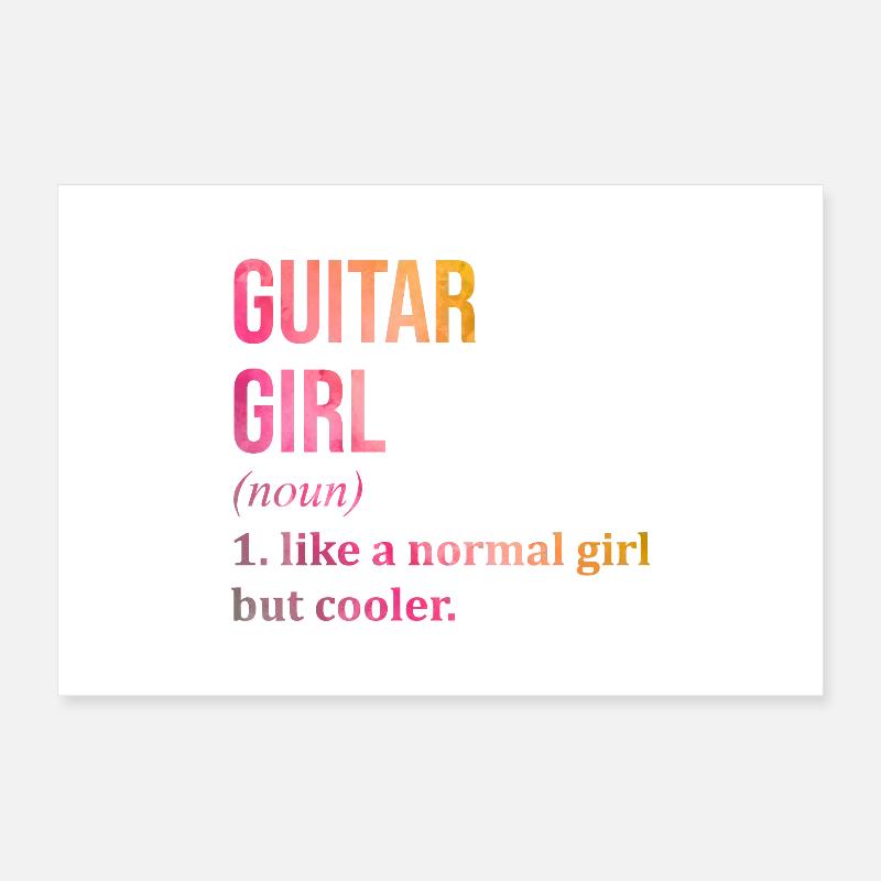 Guitar Poster 12" x 8" (30x20 cm)