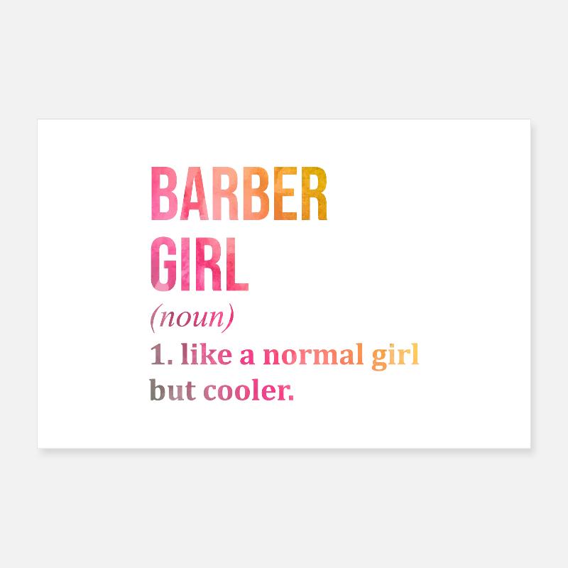 Barber Poster 12" x 8" (30x20 cm)
