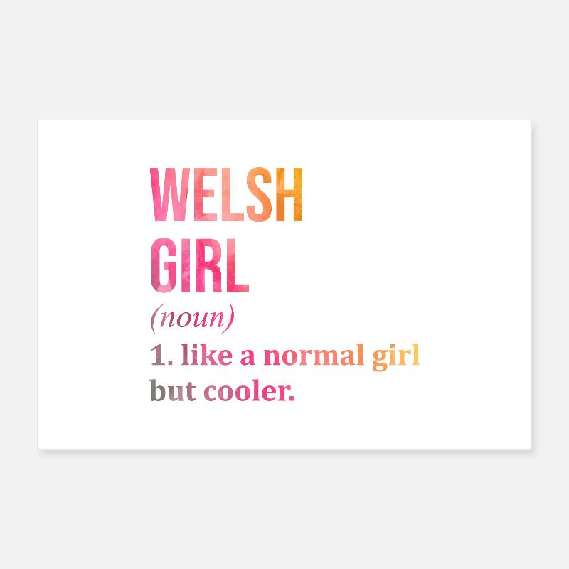 Pays de Galles - Poster 30 x 20 cm - blanc