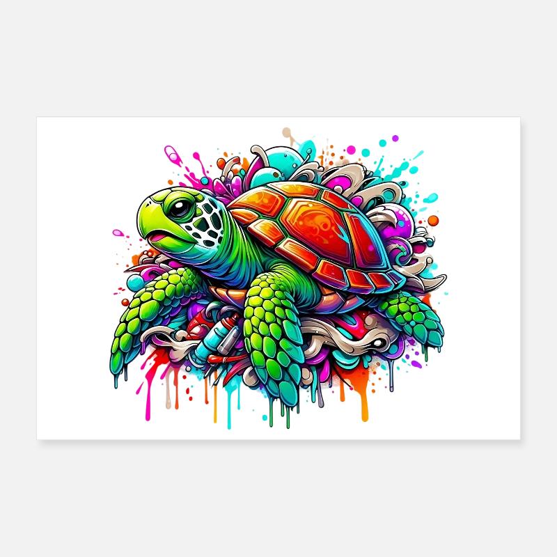 Turtle Poster 12" x 8" (30x20 cm)