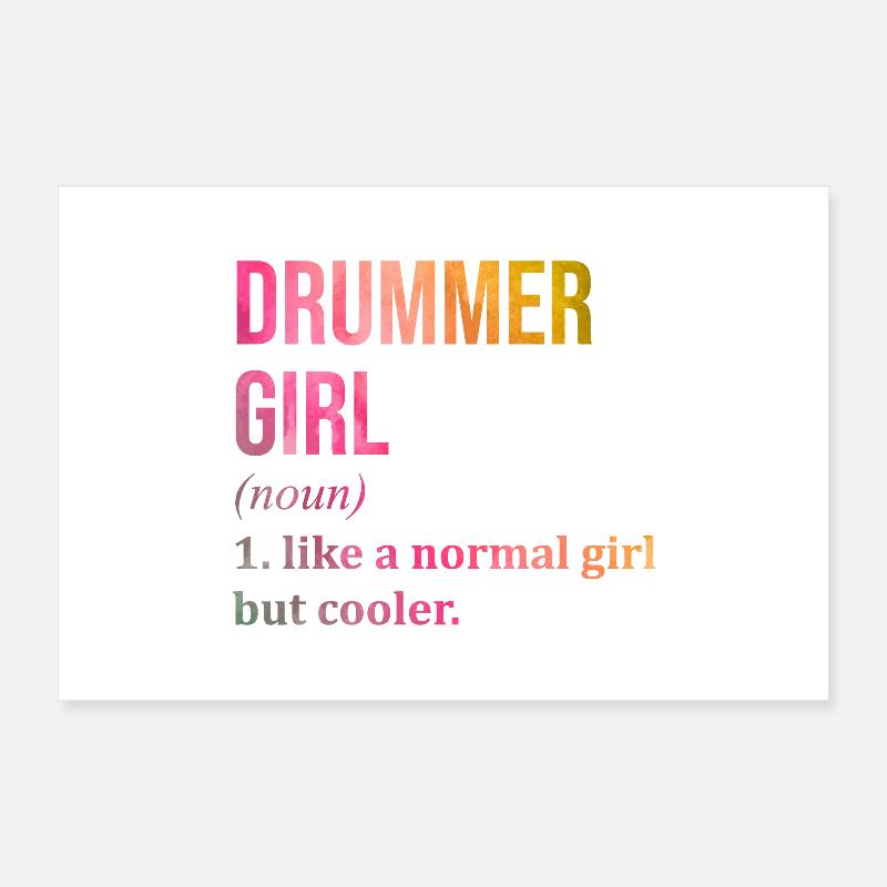 Drummer Poster 12" x 8" (30x20 cm)