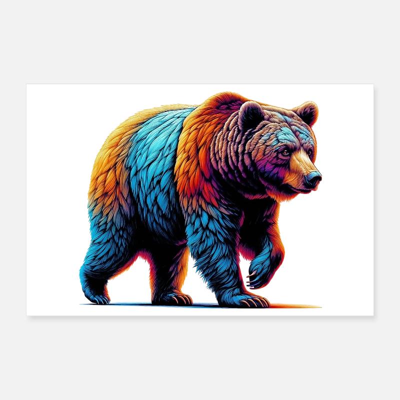 Bear Poster 12" x 8" (30x20 cm)