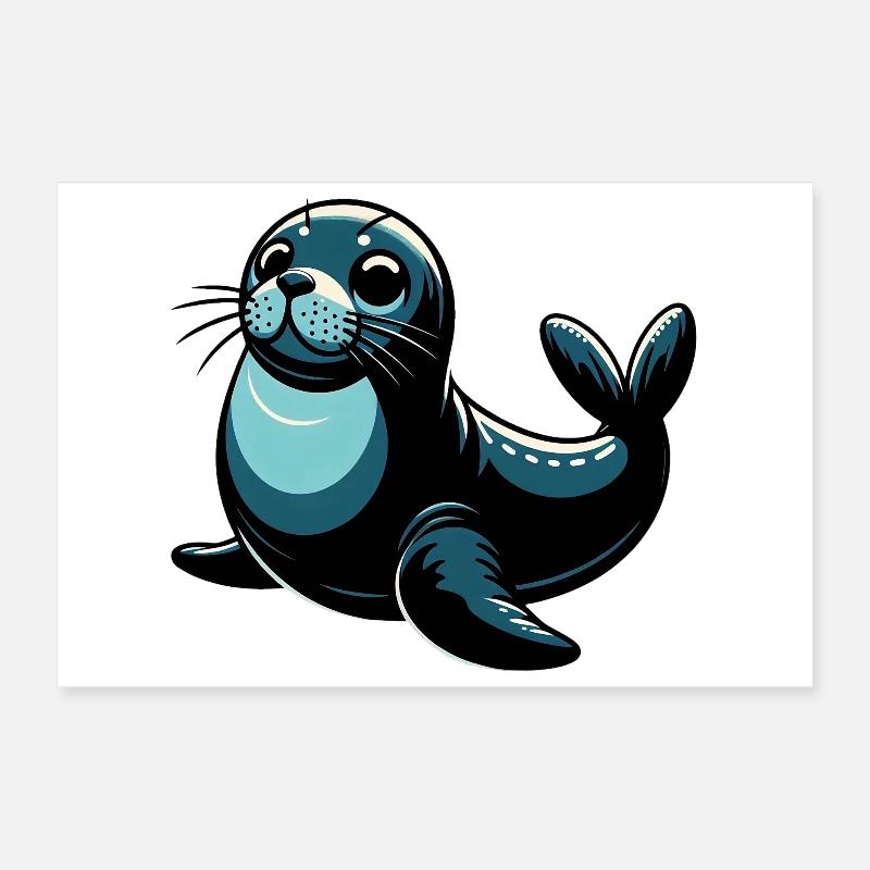 Seal Poster 12" x 8" (30x20 cm)