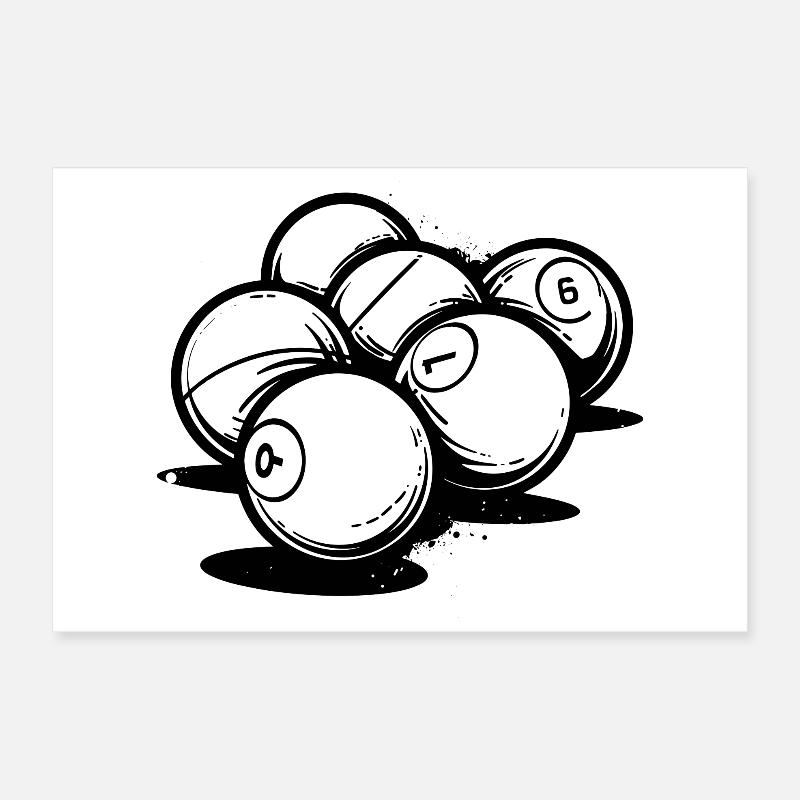 Boules de billard Poster 30 x 20 cm