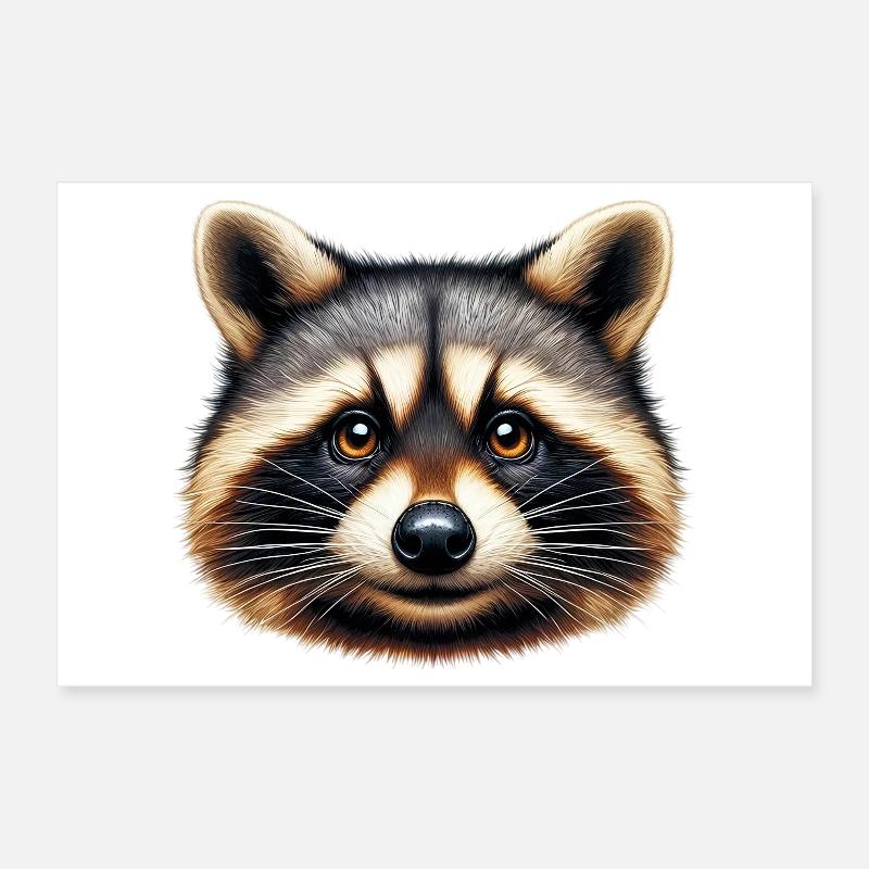 Waschbär Poster 30x20 cm