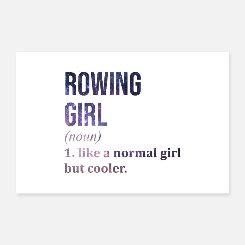 Rowing Poster 12" x 8" (30x20 cm)