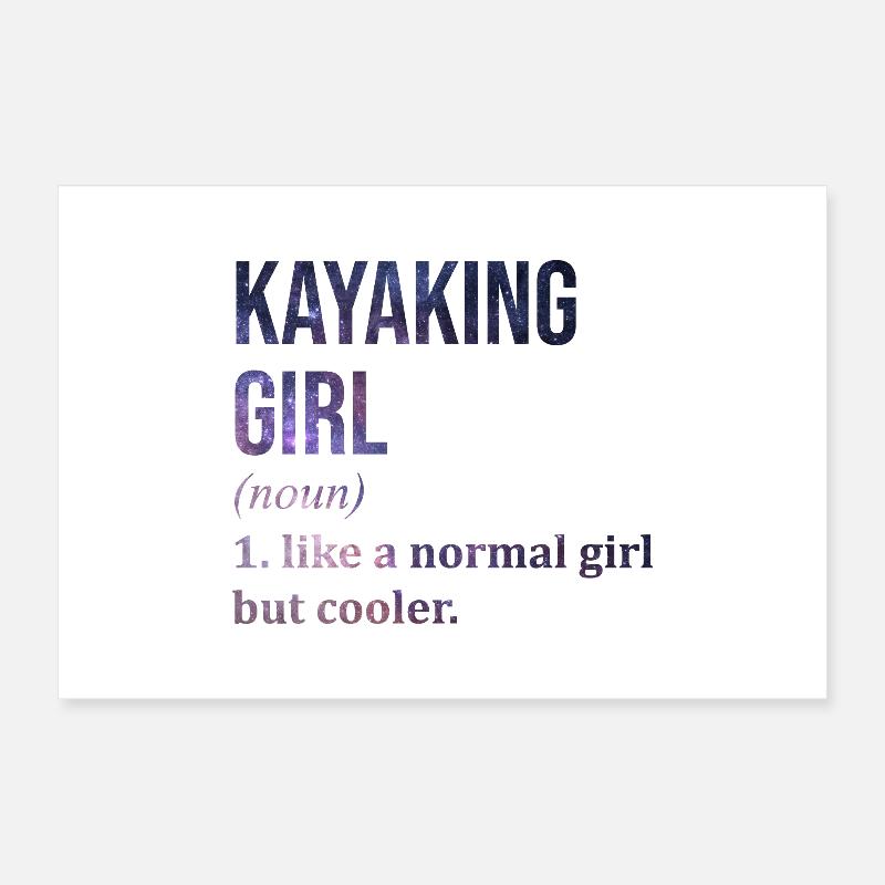 Kayaking Poster 12" x 8" (30x20 cm)