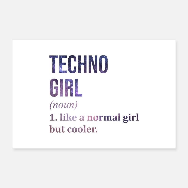 techno Poster 30 x 20 cm