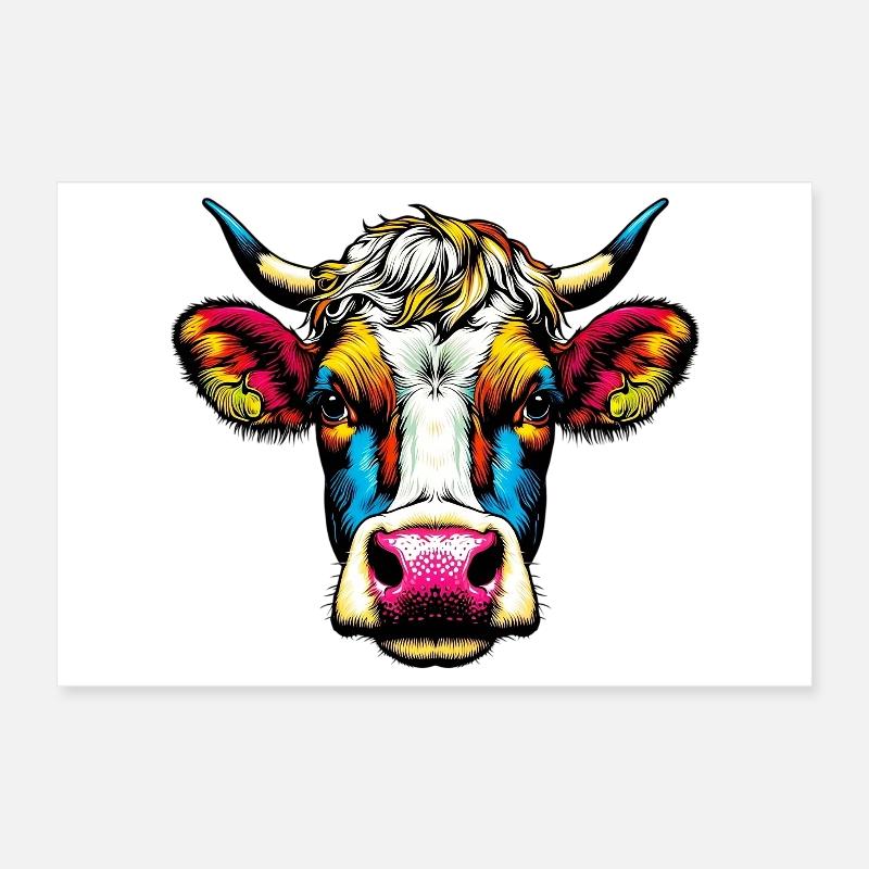 Vache Poster 30 x 20 cm