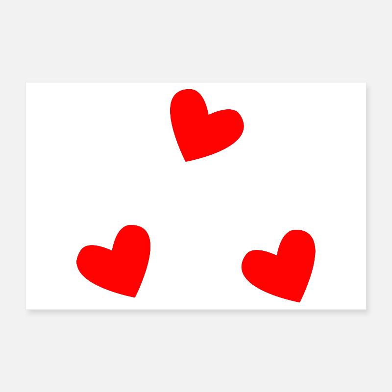 COEUR. COUPLE. SAINT VALENTIN. JUST MARRIED. EVJF. Poster 30 x 20 cm
