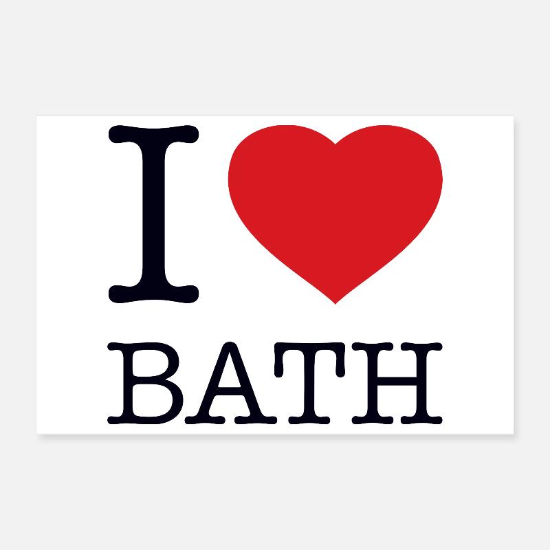 I LOVE BATH Poster 30x20 cm