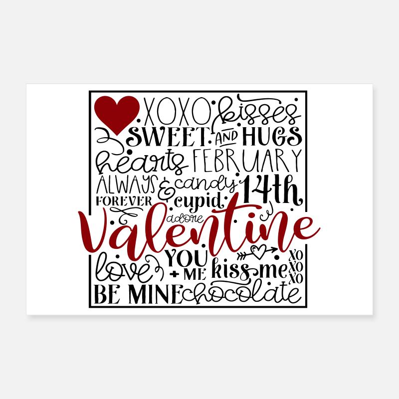 Saint-Valentin Poster 30 x 20 cm